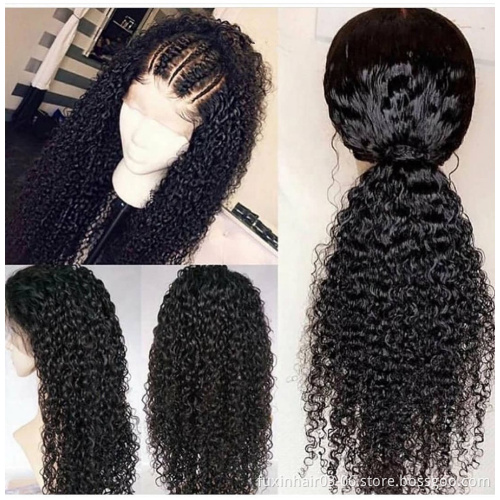 Water Wave Peruvian Transparent Lace Frontal Wigs 24 In Glueless 360 Frontal Wigs Transparent Lace Frontal With Blenched Knots